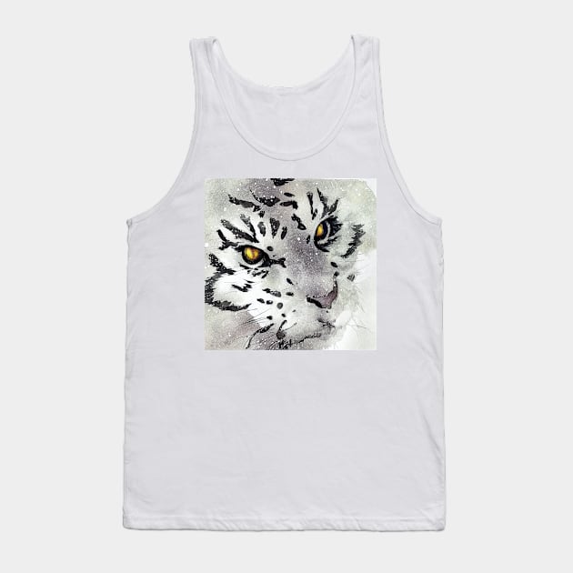 Tiger in Snowing Winter Tank Top by fistikci